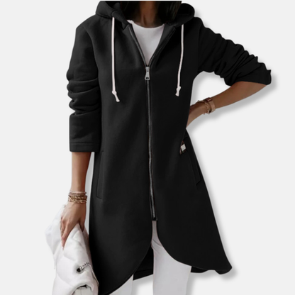 Casual Women's Hoodie Jacket with Zip Front