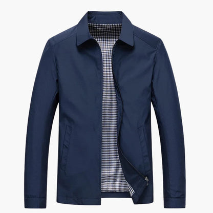 Classic Plaid Lined Mens Zip Up Jacket