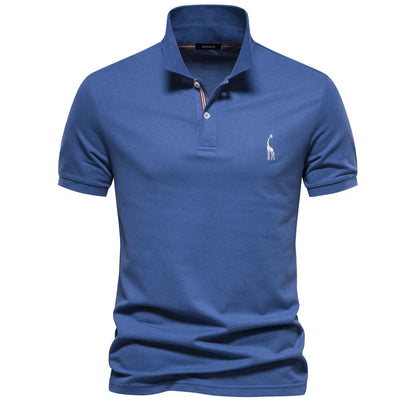 Premium Cotton Polo with Deer Design