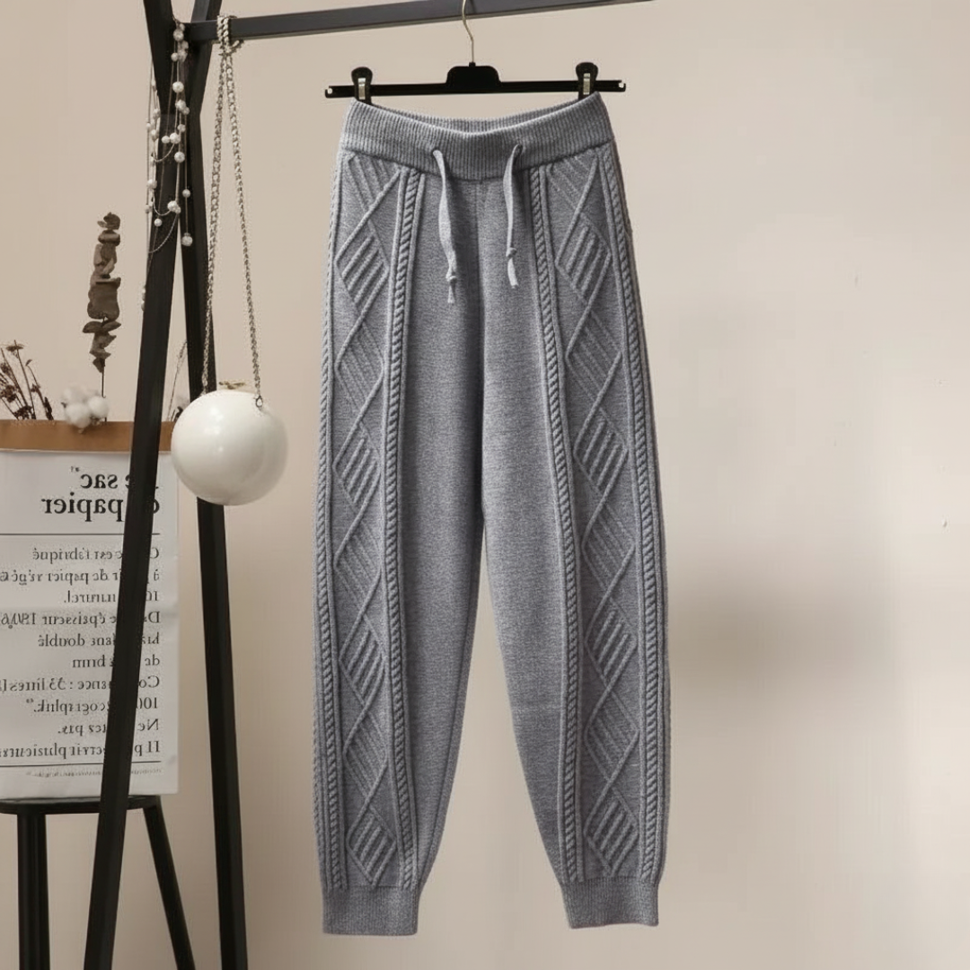 Comfy Cable Knit Jogger Pants