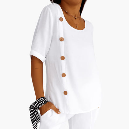 Ladies Casual Button Front Top