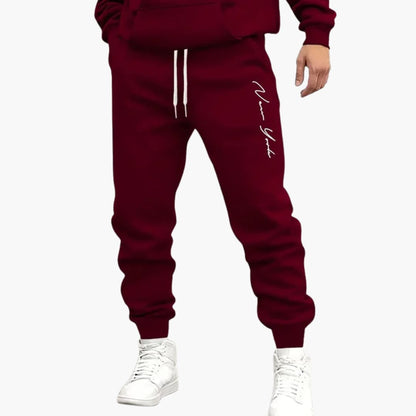Comfortable Men's Sweatpants with Elastic Waist - Olytrend