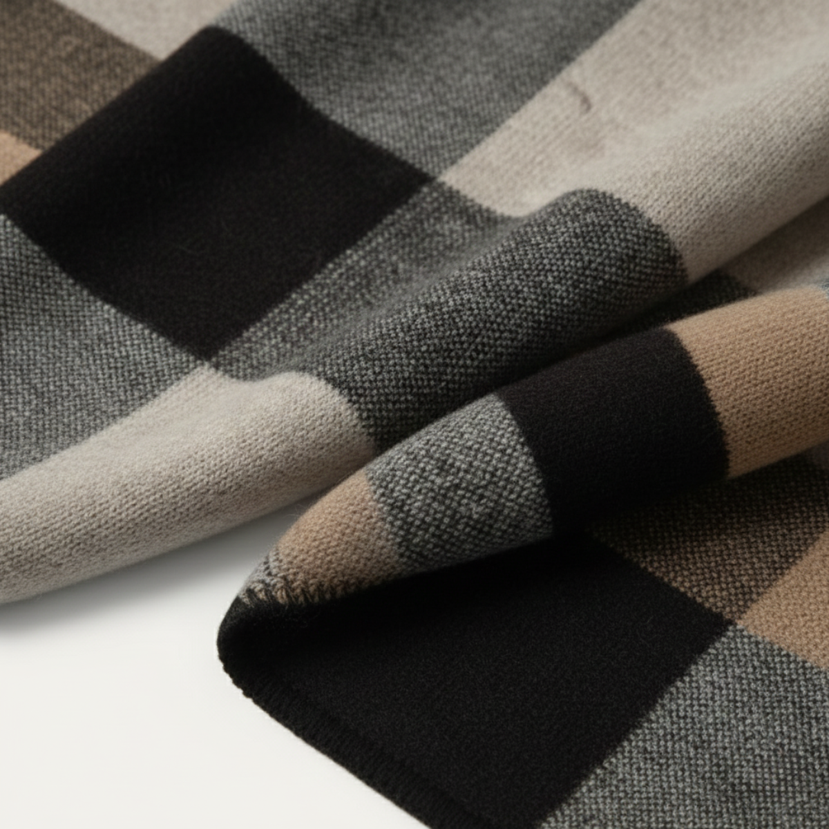 Traditional Plaid Men's Wool Scarf