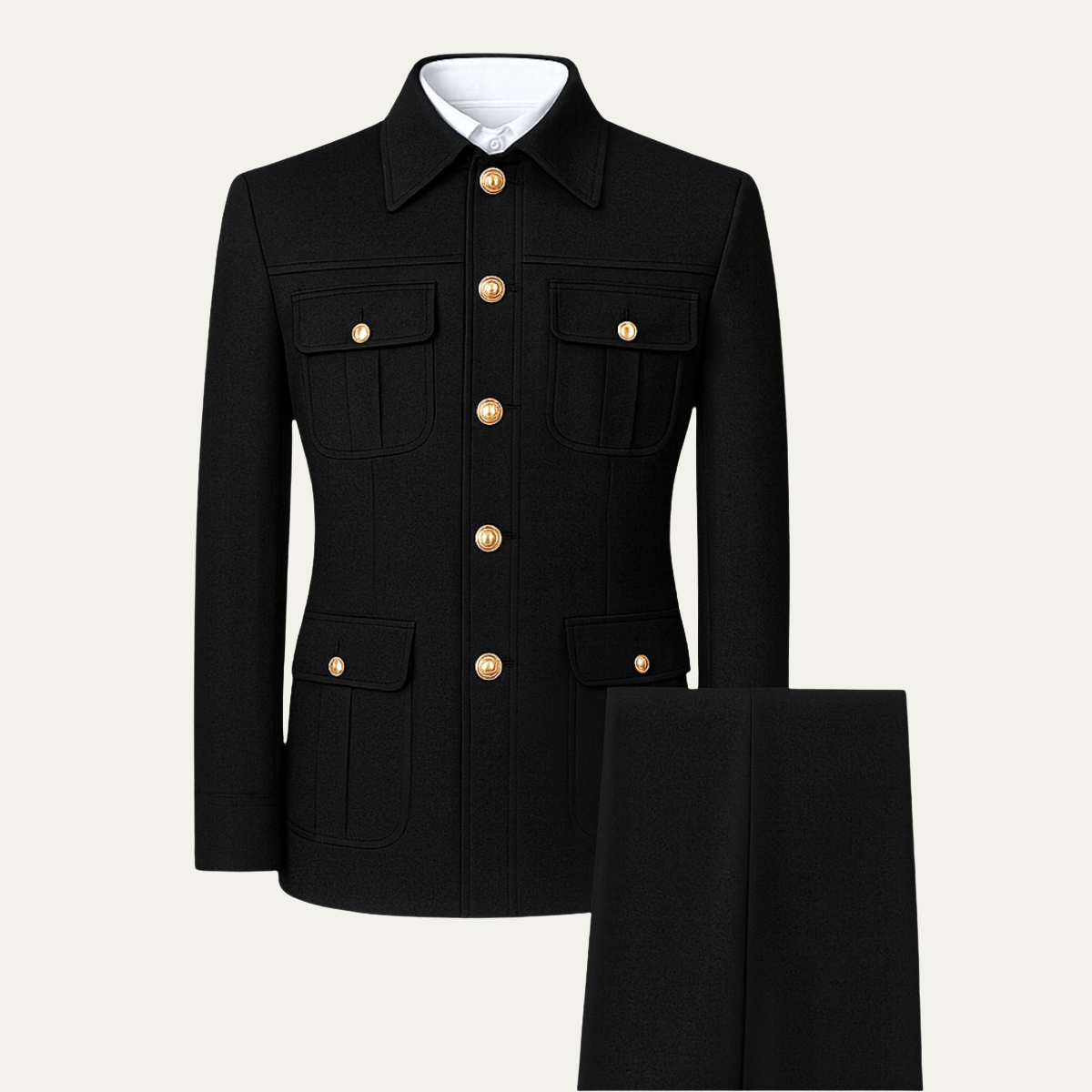 Slim Fit 2 Piece Business Suit Set for Men