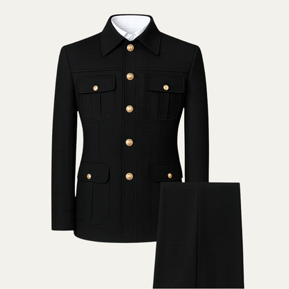 Slim Fit 2 Piece Business Suit Set for Men