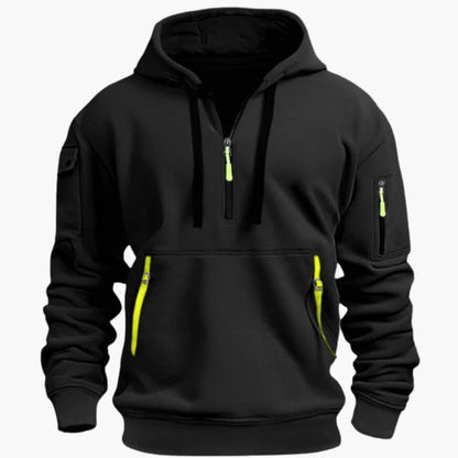 Comfortable Men's Zip Up Hooded Sweatshirt
