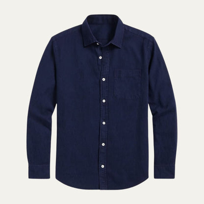 Relaxed Fit Blue Jeans Shirt for Men