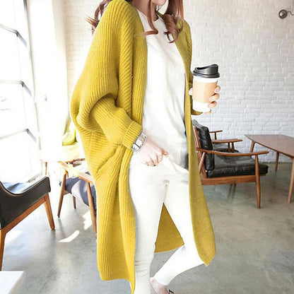 Cozy Oversized Open Front Women's Cardigan