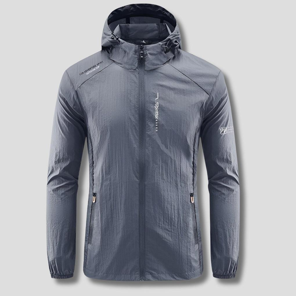 Men's Lightweight Water Resistant Hooded Summer Coat