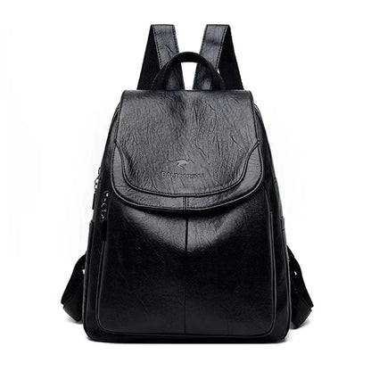 Classic Female Leather Rucksack with Elegant Design