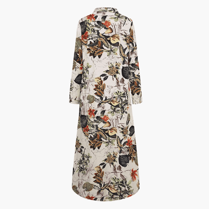Elegant Women's Maxi Dress with Button Front