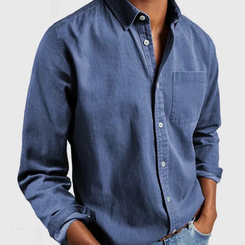 Men's Classic Blue Jeans Shirt