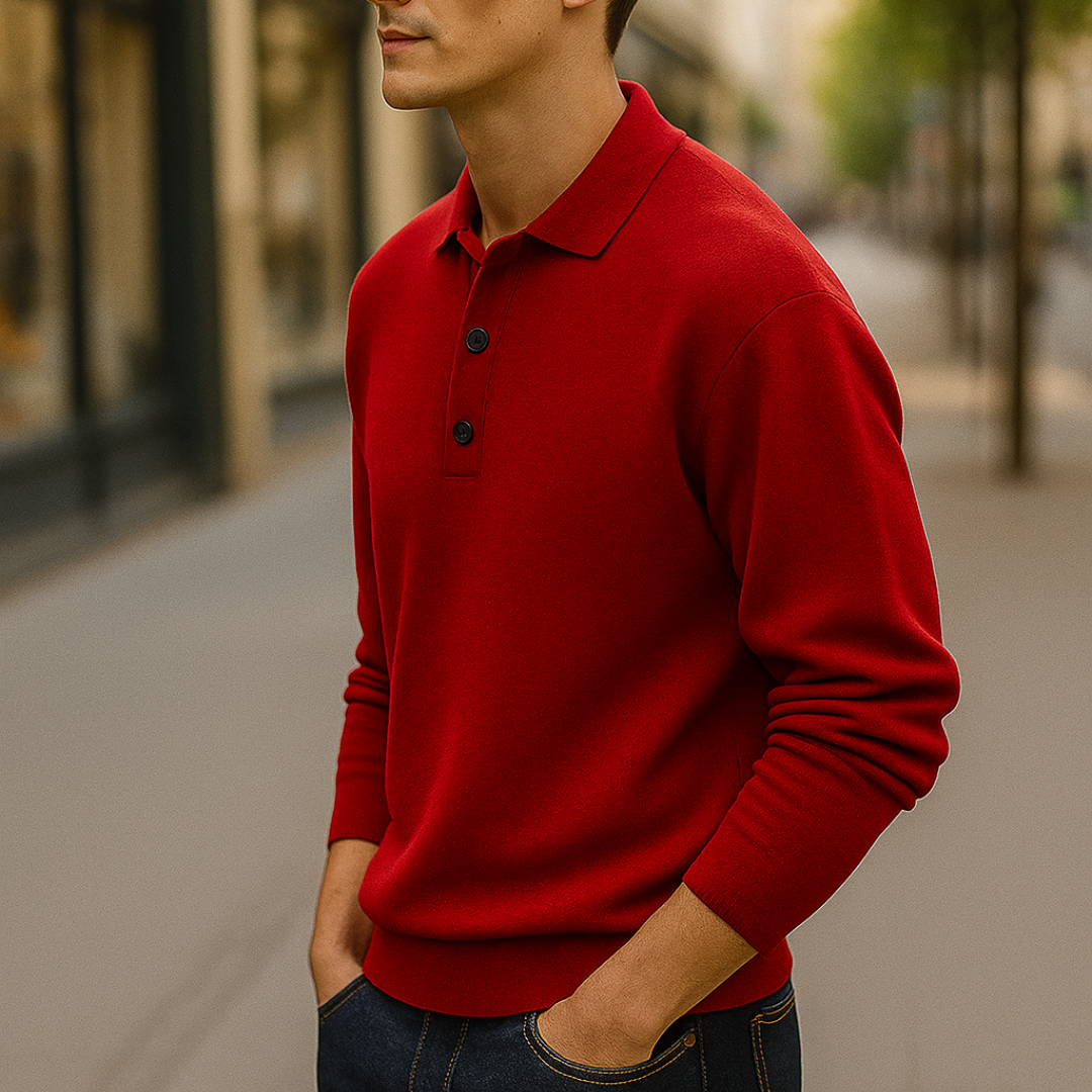 Relaxed Fit Long Sleeve Men's Shirt