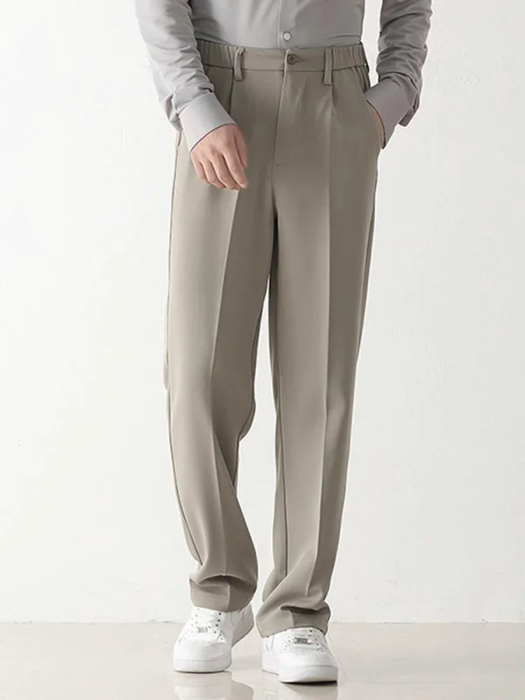 Comfortable Mens Chino Pants Loose Fit Style