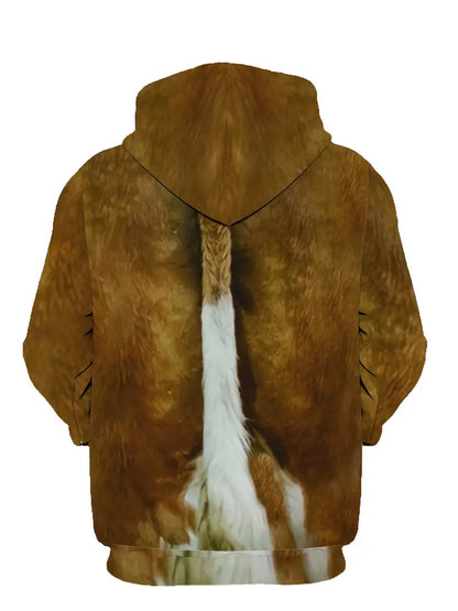 Comfy Mens Hoodie Cow Pattern