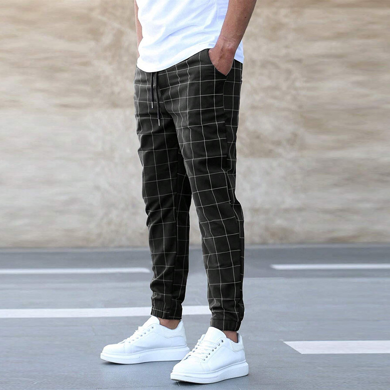 Comfortable Checkered Jogger Pants - Nocini
