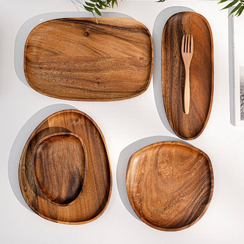 Simple Wooden Food Serving Platter - Nocini