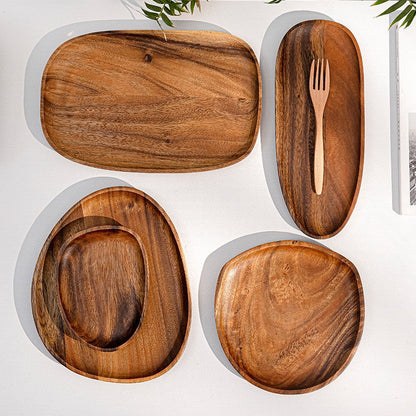 Simple Wooden Food Serving Platter - Nocini