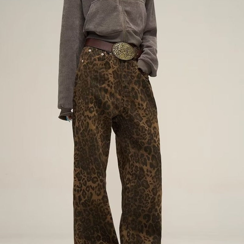 Fashionable Leopard Print Women's Pants