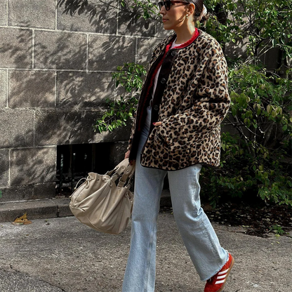 Fashionable Ladies Leopard Coat | Fall