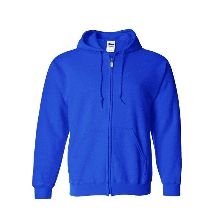 Relaxed Fit Zipper Hoodie for Men