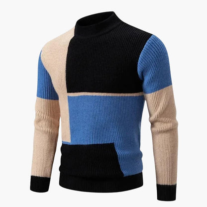 Classic Crew Neck Colorblock Sweater