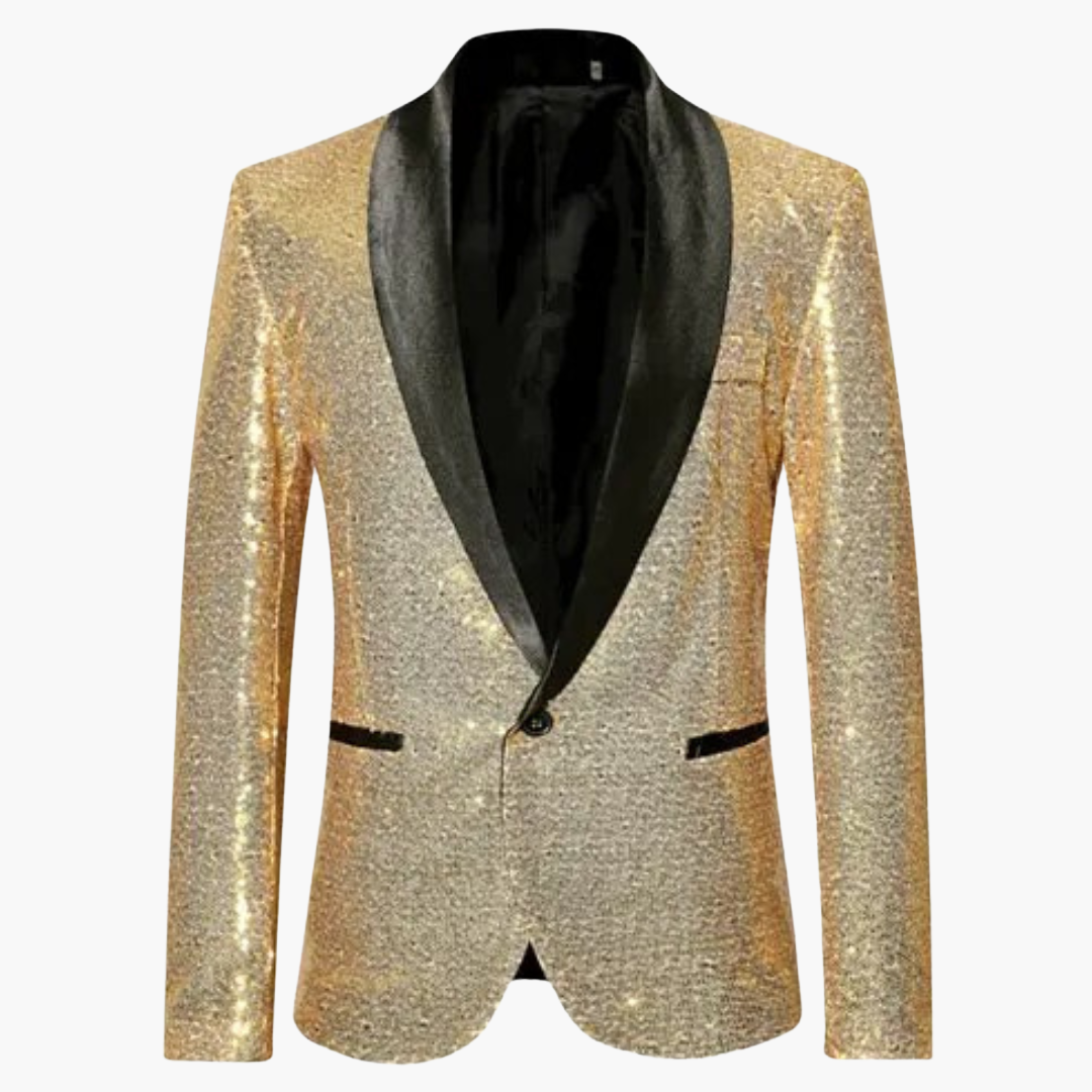 Luxury Glitter Tuxedo Coat for Men
