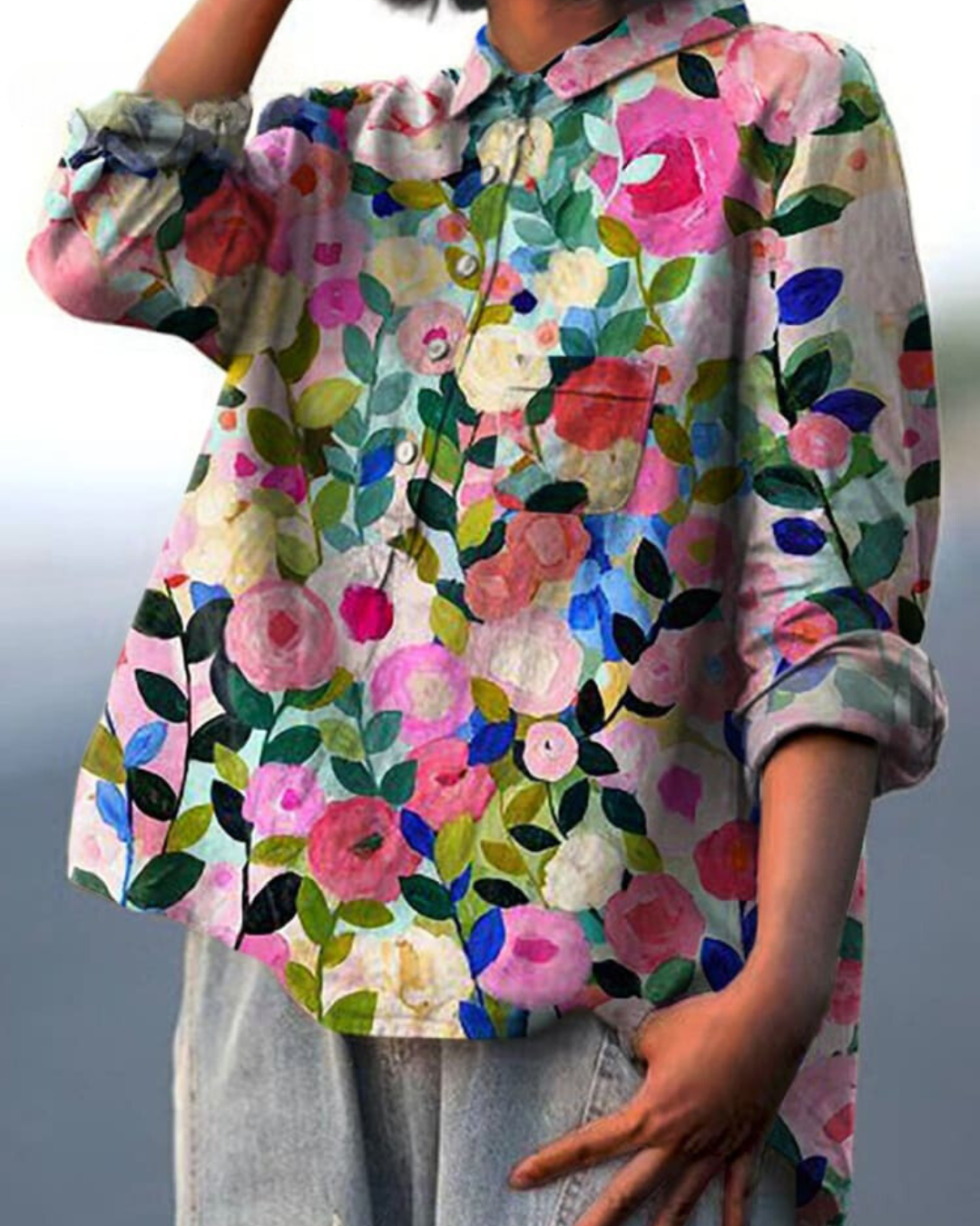 Pretty Flower Women Blouse