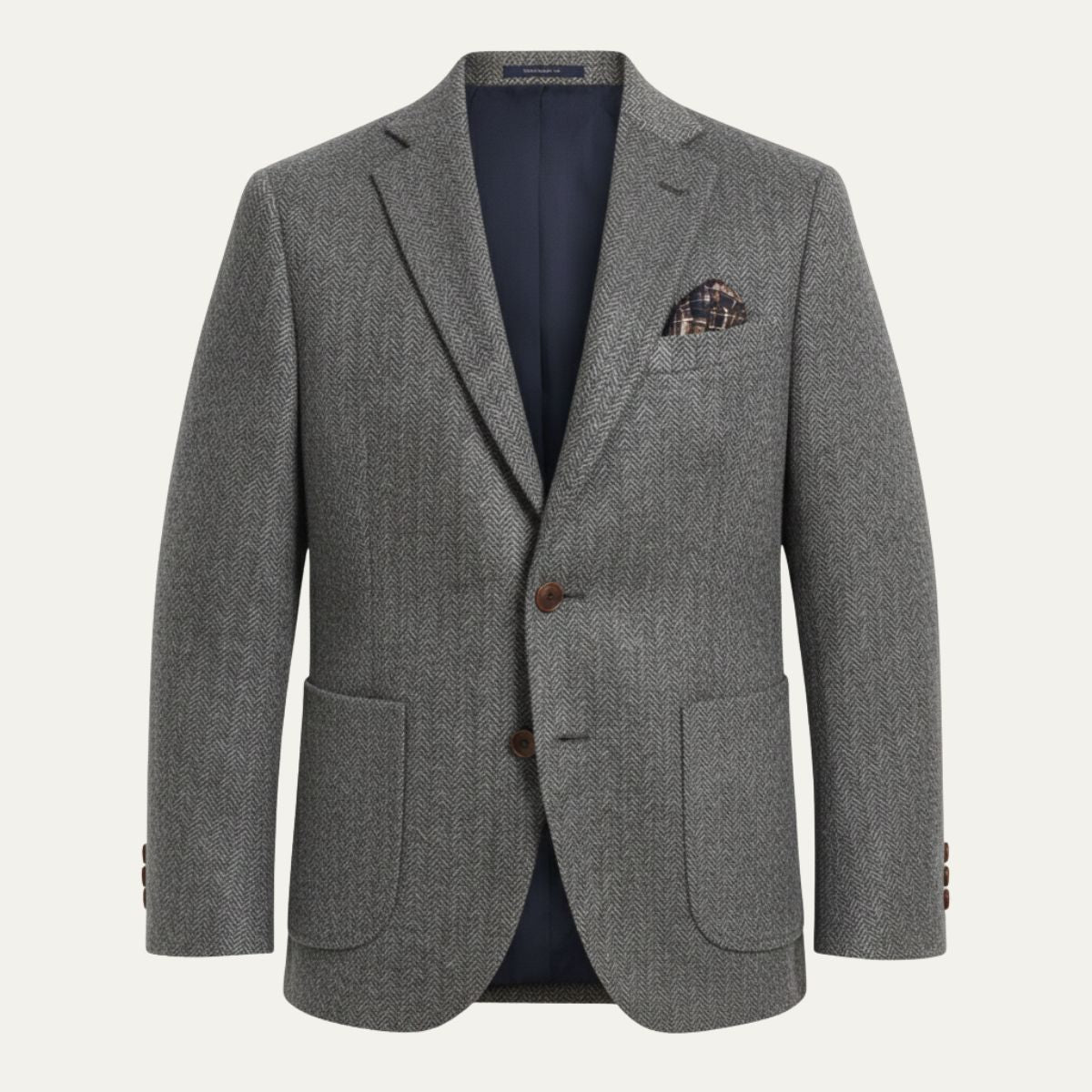 Classic Men's Tweed Business Blazer Jacket