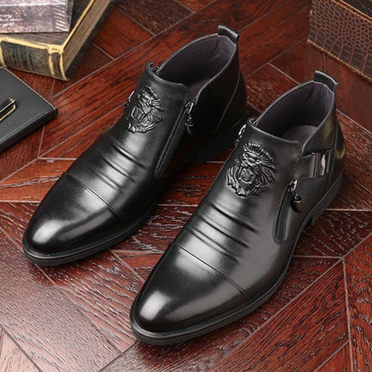 Classic Men's Leather Pointed Toe Boots