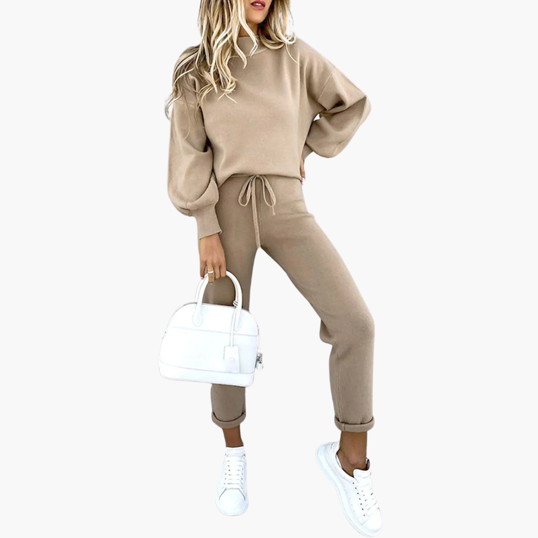 Women's Fleece High Neck Tracksuit Set