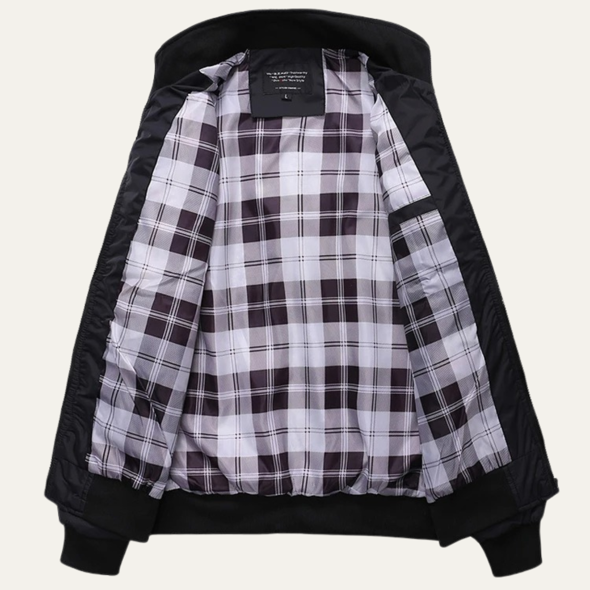 Slim Fit Men's Bomber Jacket with Stand Collar