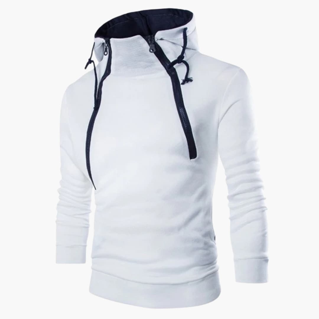 Men's Zip Up Adjustable Hooded Sweatshirt