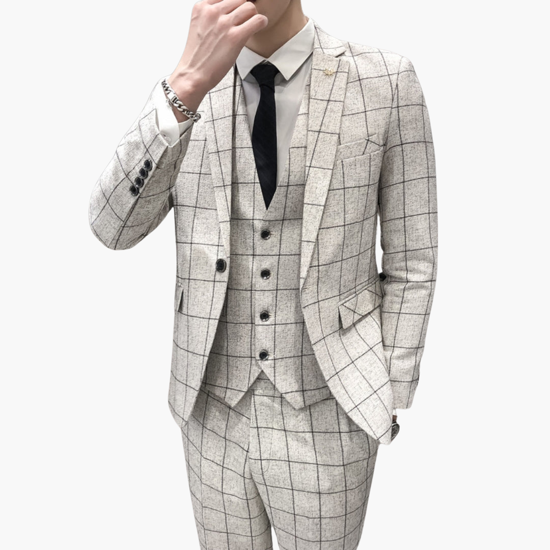 Classic Men's 3-Piece Wedding Suit