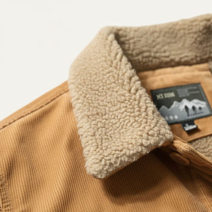 Rugged Men's Corduroy Insulated Parka Coat