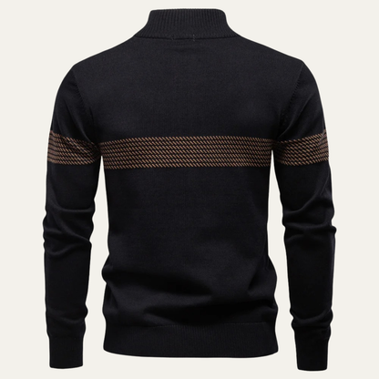 Warm Mens Half Zip Wool Sweater