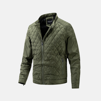 Thin Quilted Winter Jacket with Zip Front