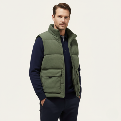 Warm Men's Corduroy Quilted Bodywarmer