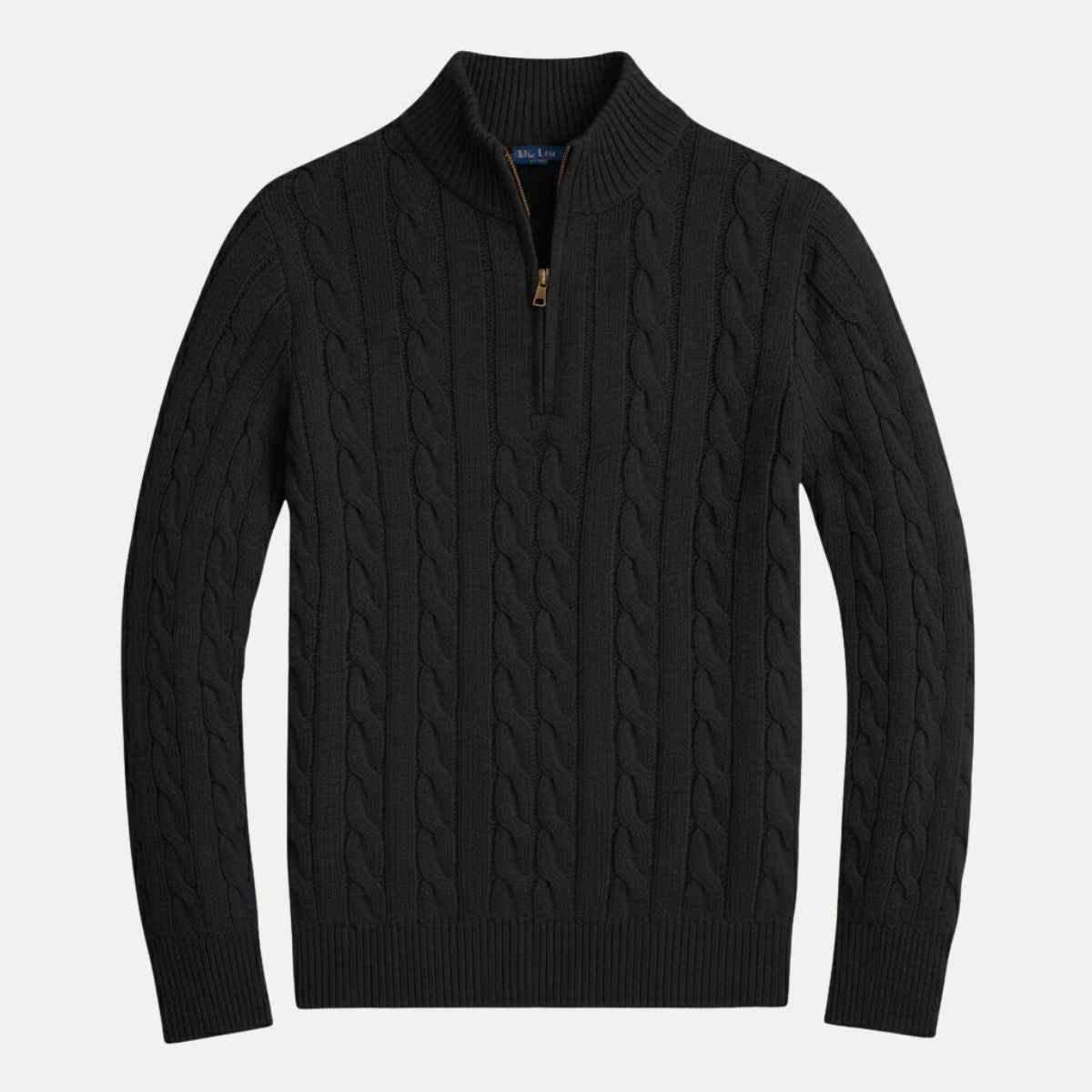 Warm Mens Knit Half Zip Sweater