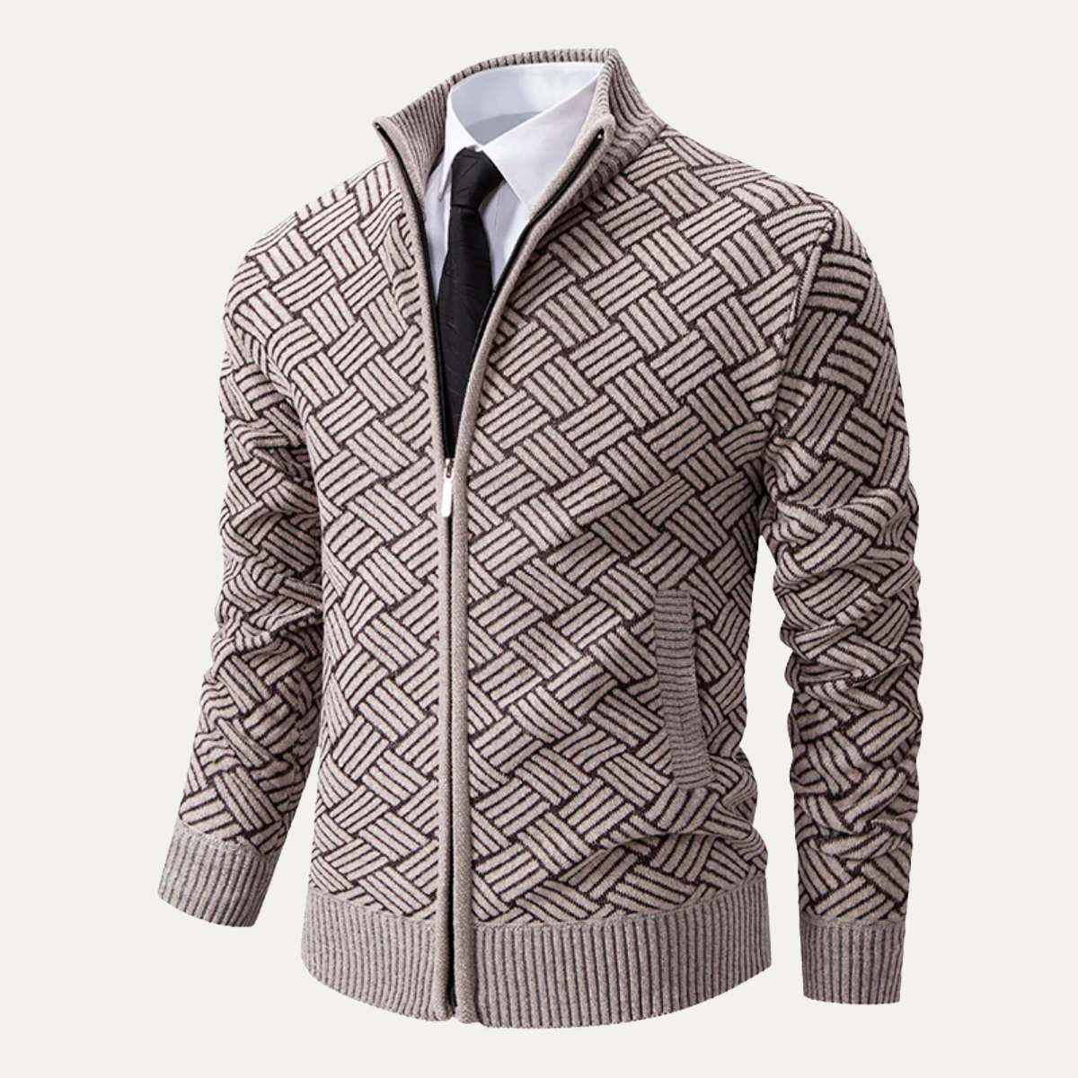 Men's Thick Insulated Full Zip Fleece Jacket