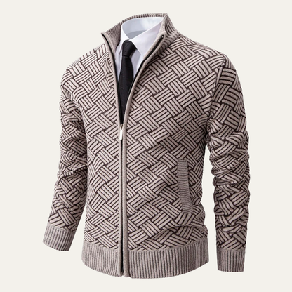 Men's Thick Insulated Full Zip Fleece Jacket