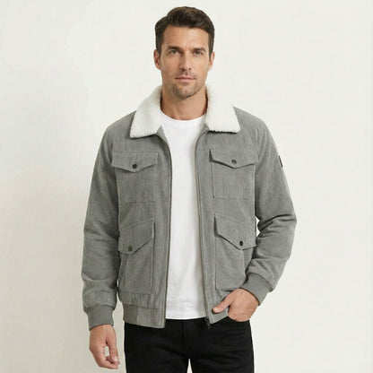 Warm Fleece Lined Classic Corduroy Mens Jacket