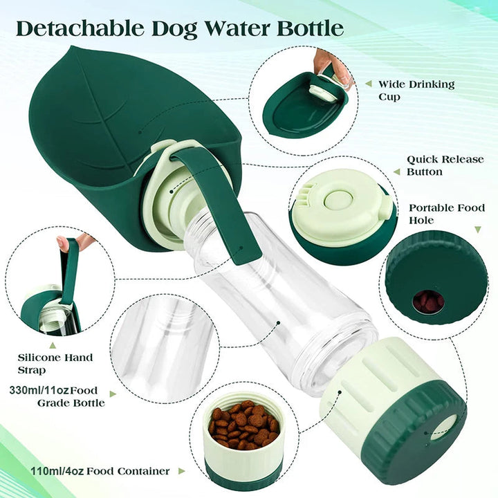Collapsible Dog Travel Bowl and Water Bottle Set
