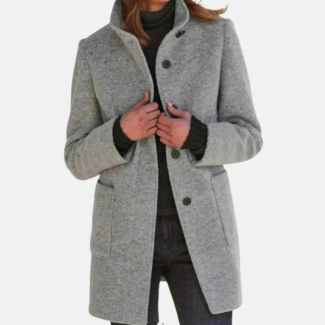 Classic Wool Trench Coat with Elegant Style