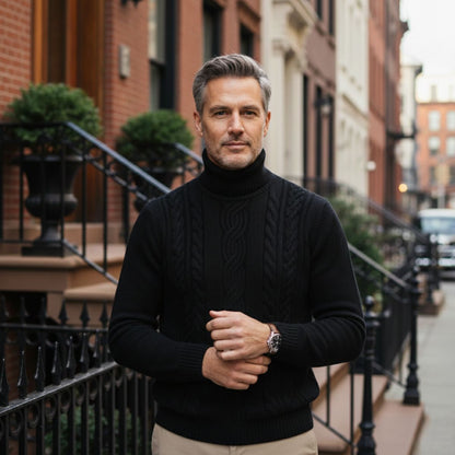 Warm Wool Crew Neck Men's Sweater