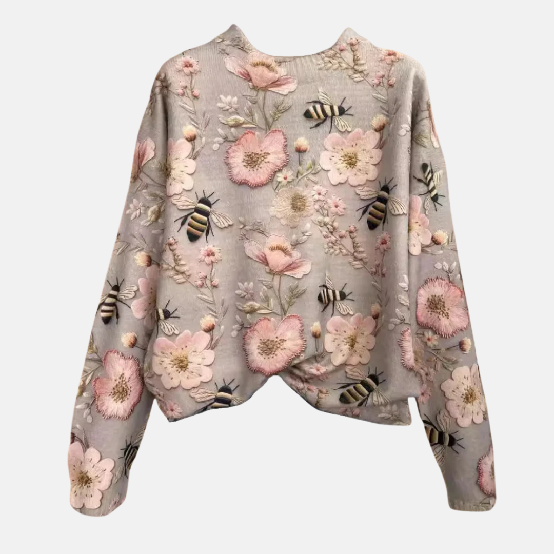 Colorful Bloom Pattern Sweater