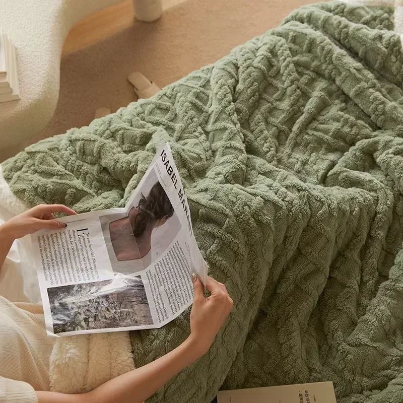 Soft Cozy Lambswool Throw Blanket