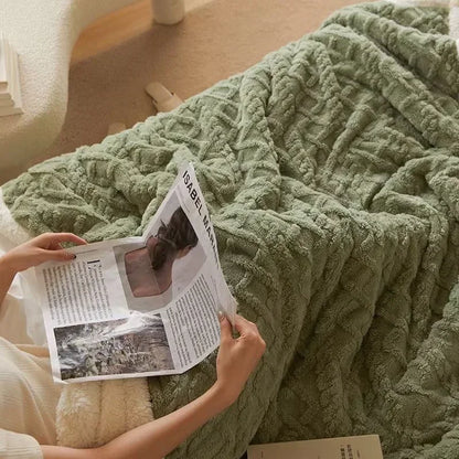 Soft Cozy Lambswool Throw Blanket