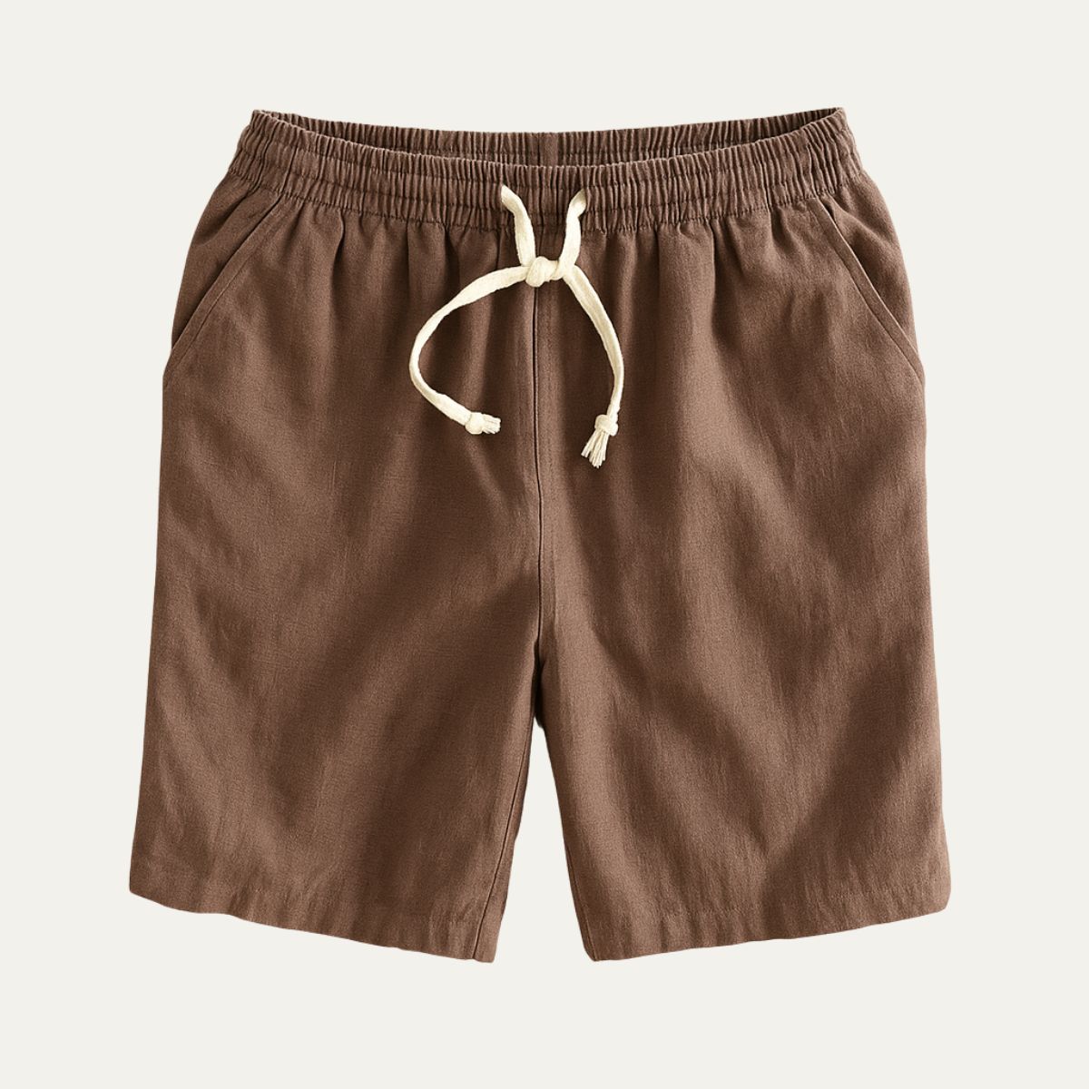 Casual Linen Drawstring Shorts for Men