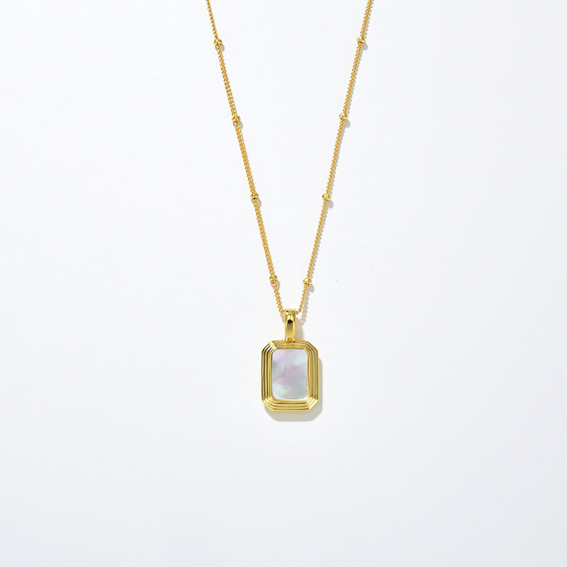 Classic Double Sided Silver Gold Pendant Necklace